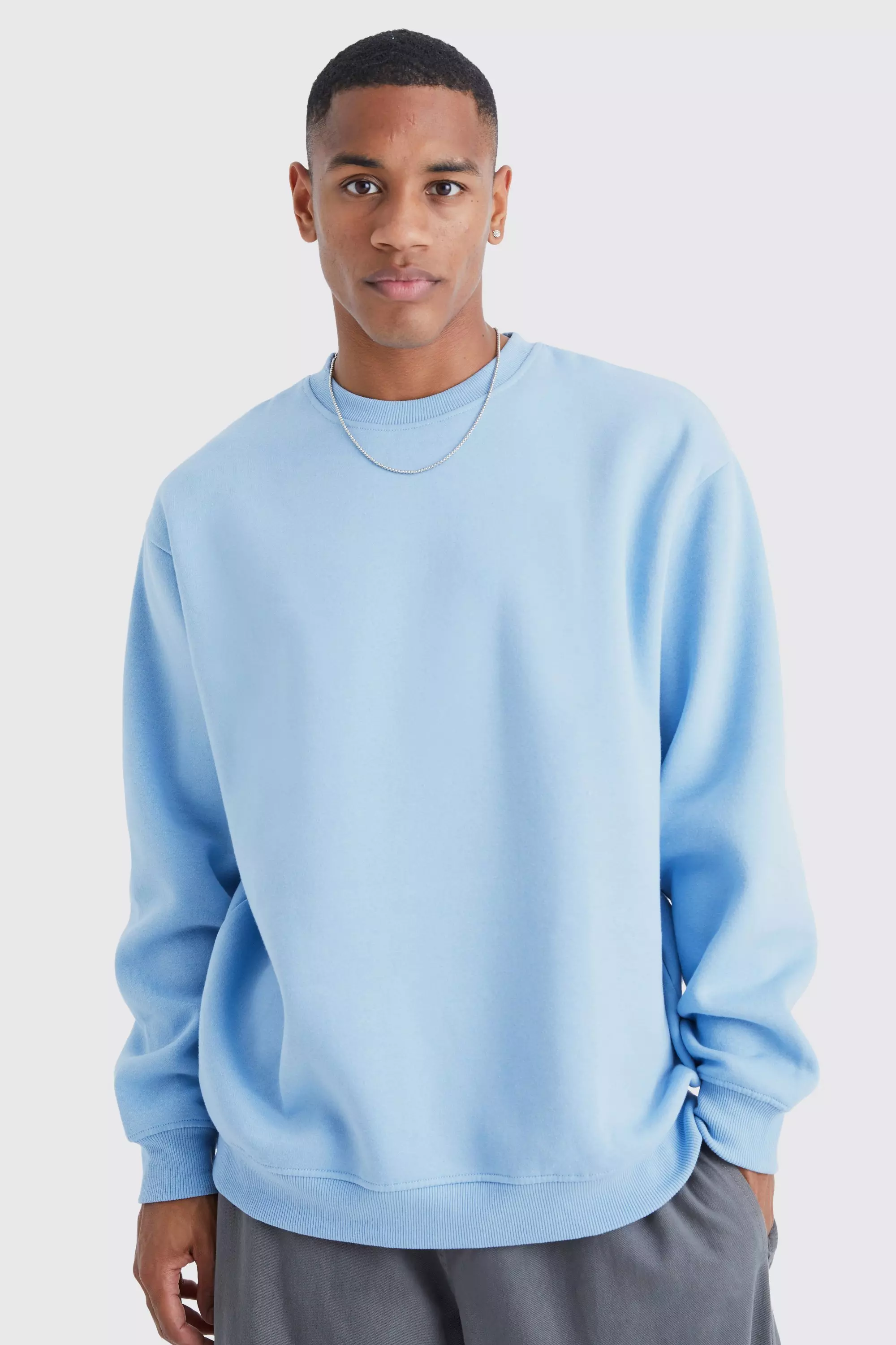 Oversized Crew Neck Sweatshirt boohooMAN USA